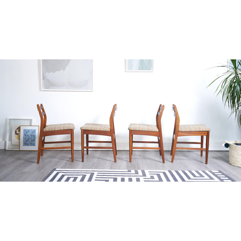 Série de 4 chaises vintage style scandinave - 1960 