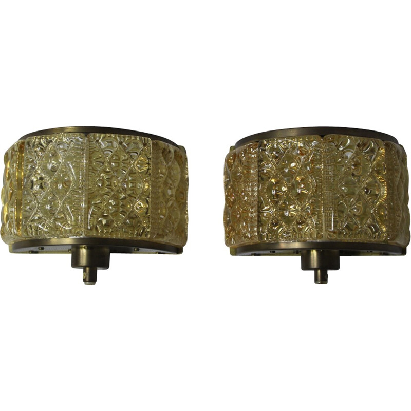 Pair of Vintage Danish Wall Lamps by Vitrika - 1970s