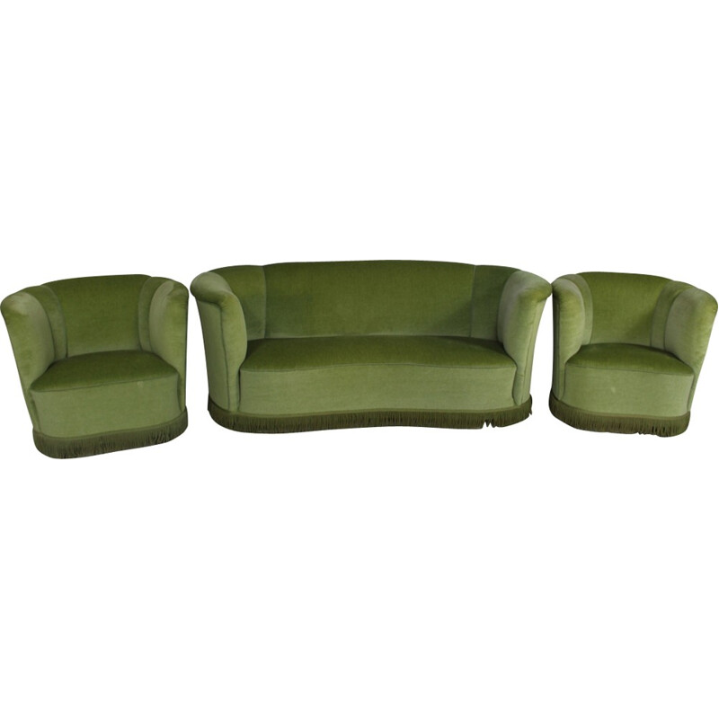 Danish Green Vintage Living-room set - 1950s