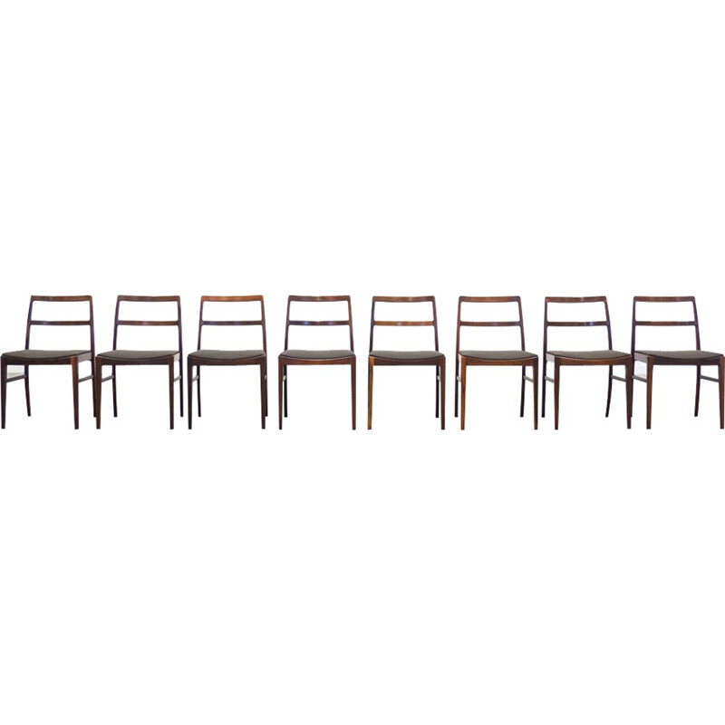 Suite de 8 chaises à repas de Helge Sibast pour Sibast Møbler en palissandre - 1950 