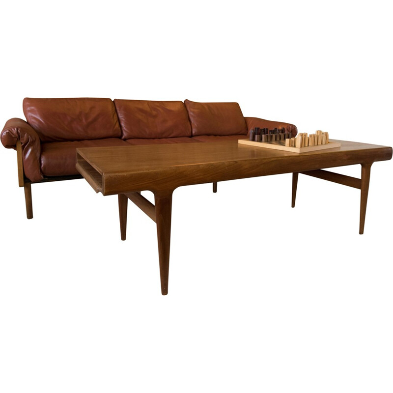 Extendable coffee table in teak by Johannes Andersen - 1960s