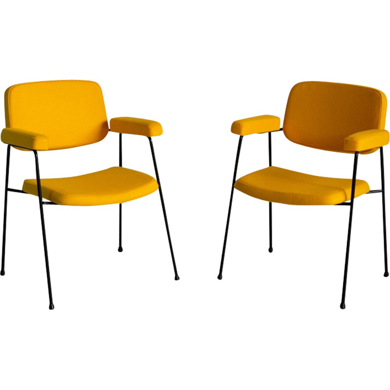 Vintage pair of CM197 by Pierre Paulin for Thonet - 1950s