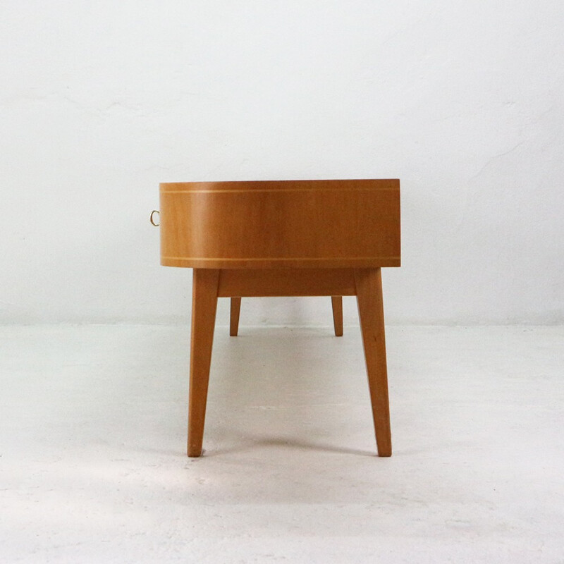 Vintage low sideboard in ash wood - 1950s