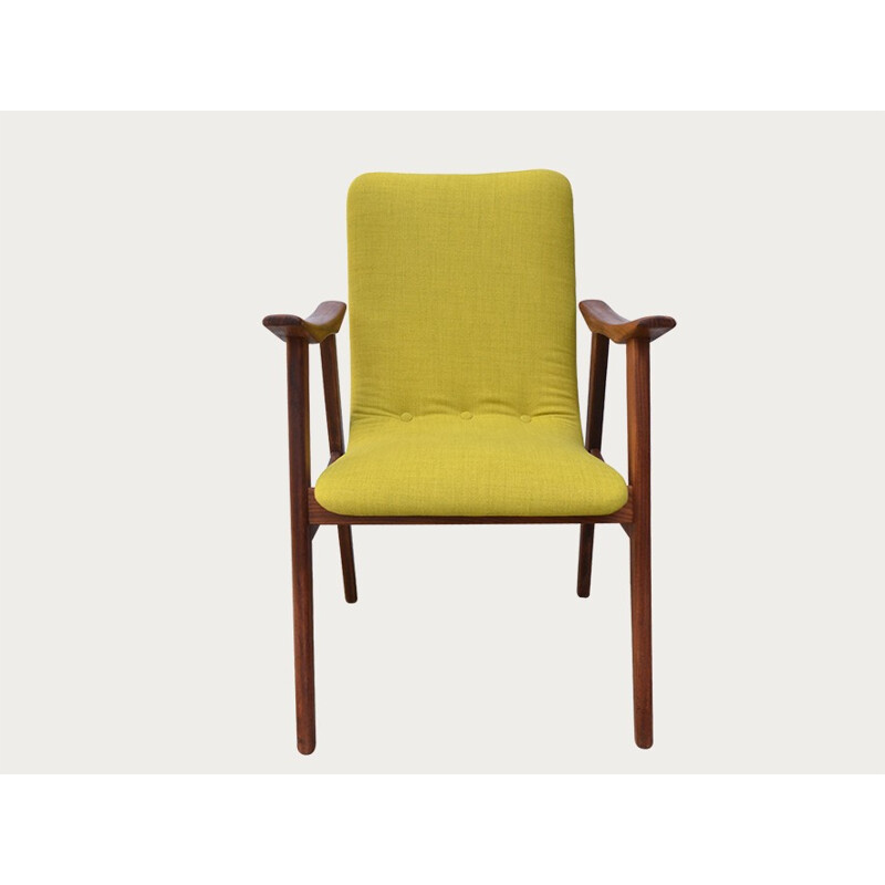 Fauteuil vintage jaune moutarde de Louis van Teeffelen - 1950