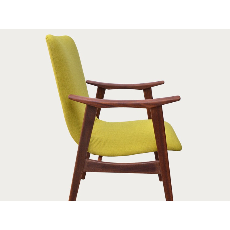 Fauteuil vintage jaune moutarde de Louis van Teeffelen - 1950