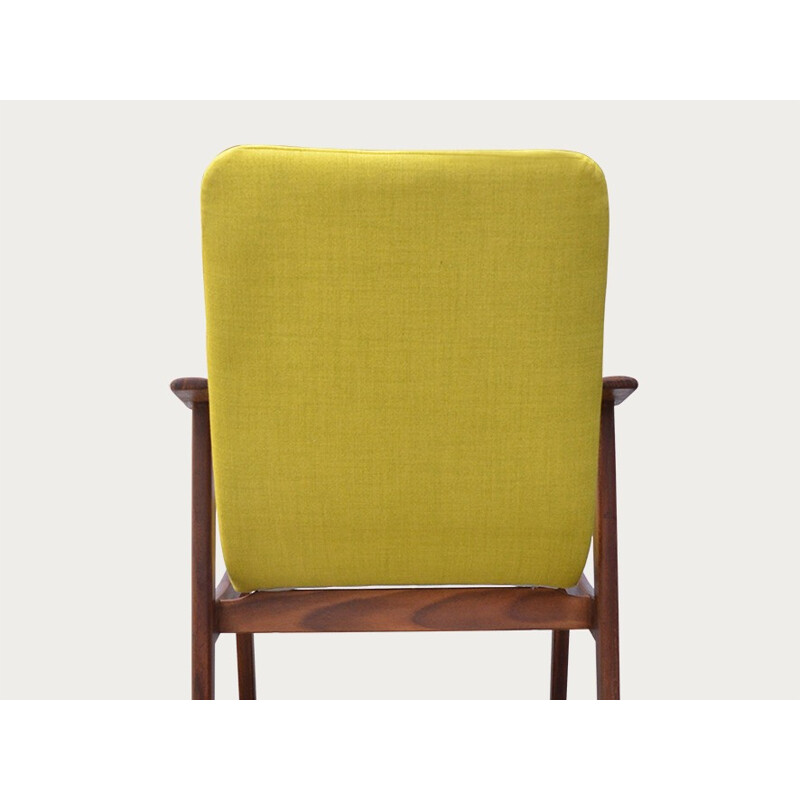 Mustard yellow vintage armchair by Louis van Teeffelen - 1950s