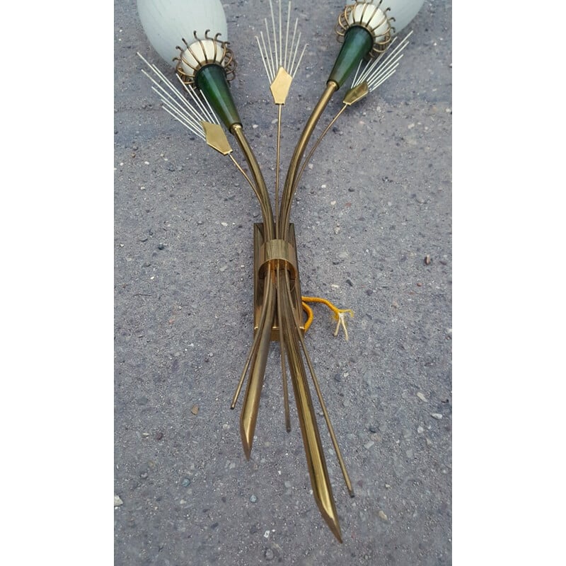 Lunel wall lamp, lily of the valley model, Royal Production - 1950s