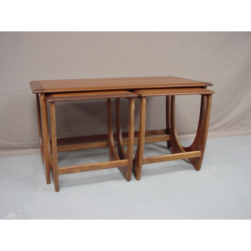 Set of 3 teak G plan nesting tables - 1970s 