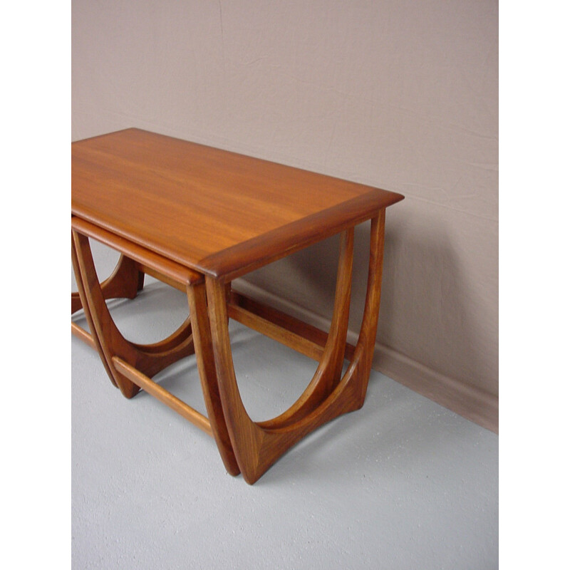 Set of 3 teak G plan nesting tables - 1970s 