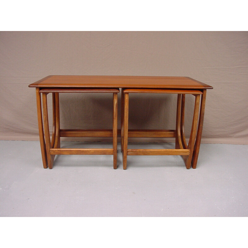 Set of 3 teak G plan nesting tables - 1970s 