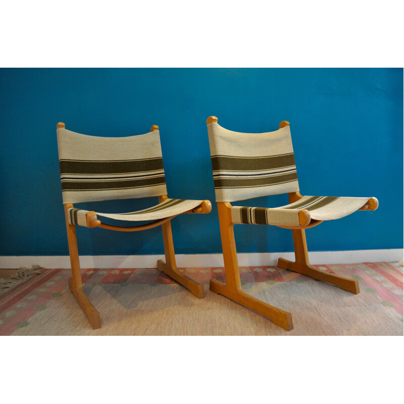 Pair of Ditte & Adrian Heath chairs for France & Søn - 1960s