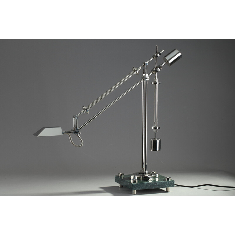 Chrome-plated Double-Counterweight Vintage Lamp by Zoran Bijelic - 1980s