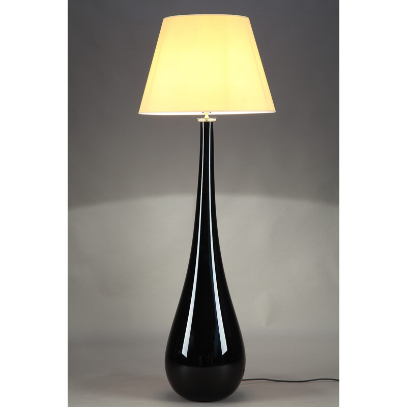 Lampe vintage en verre teinté, italienne - 1970