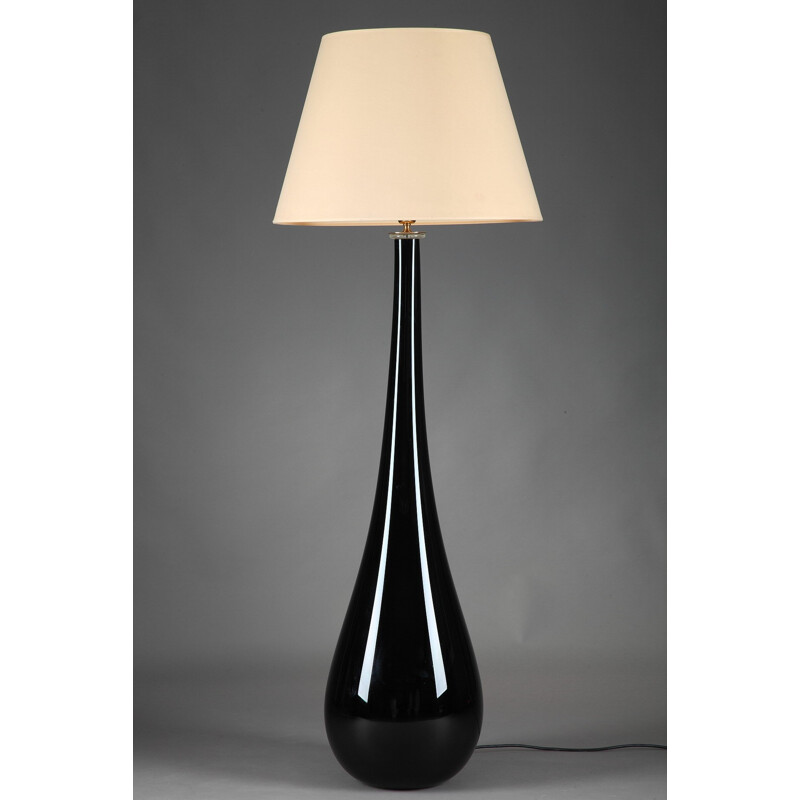 Lampe vintage en verre teinté, italienne - 1970