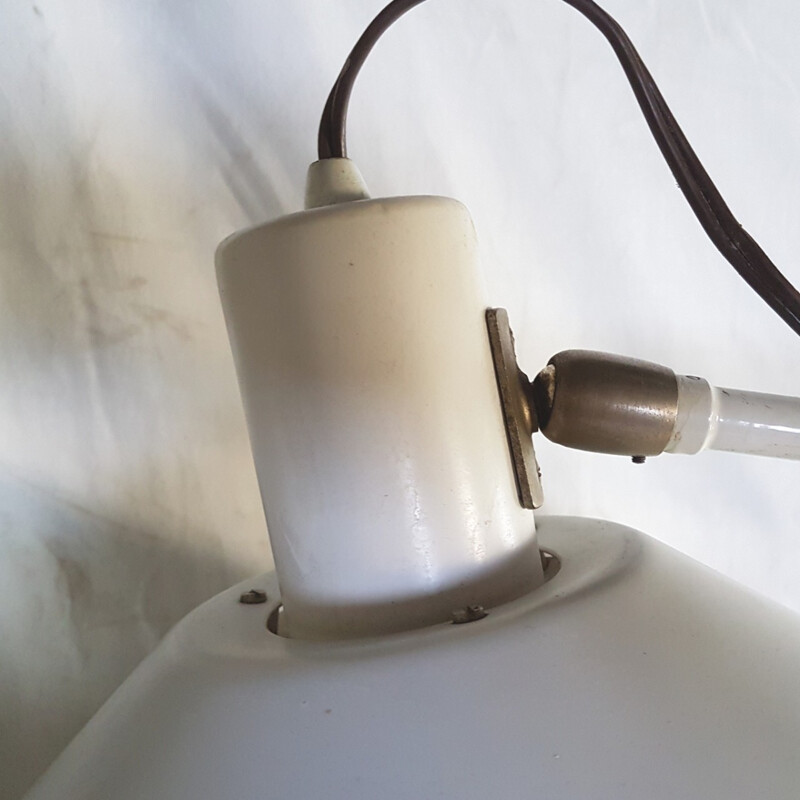 Vintage white lamp by J Hoogervorst for Anvia - 1950s