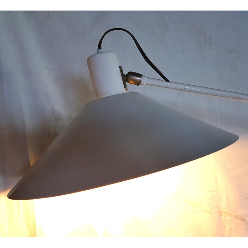 Vintage white lamp by J Hoogervorst for Anvia - 1950s