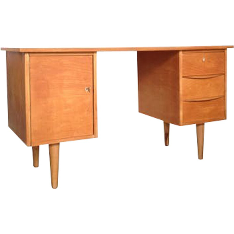 Vintage scandinavian desk with drawers - 1950s