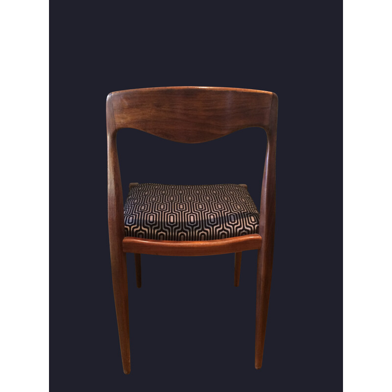 Suite de 6 chaises vintage scandinaves rénovées - 1960