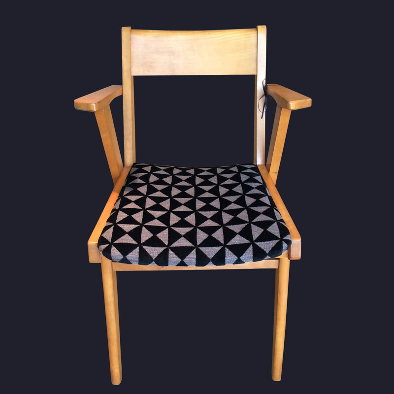 Paire de chaises vintage scandinaves en velours - 1960