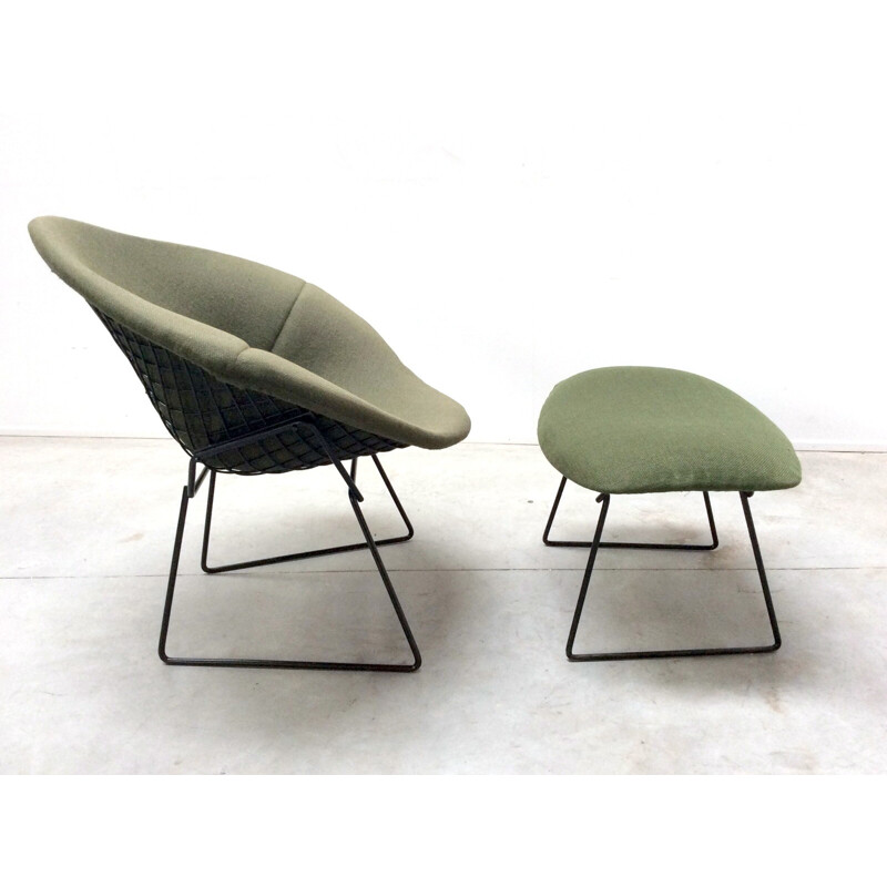 Diamond Chair de Harry Bertoia et son ottoman pour Knoll International - 1960