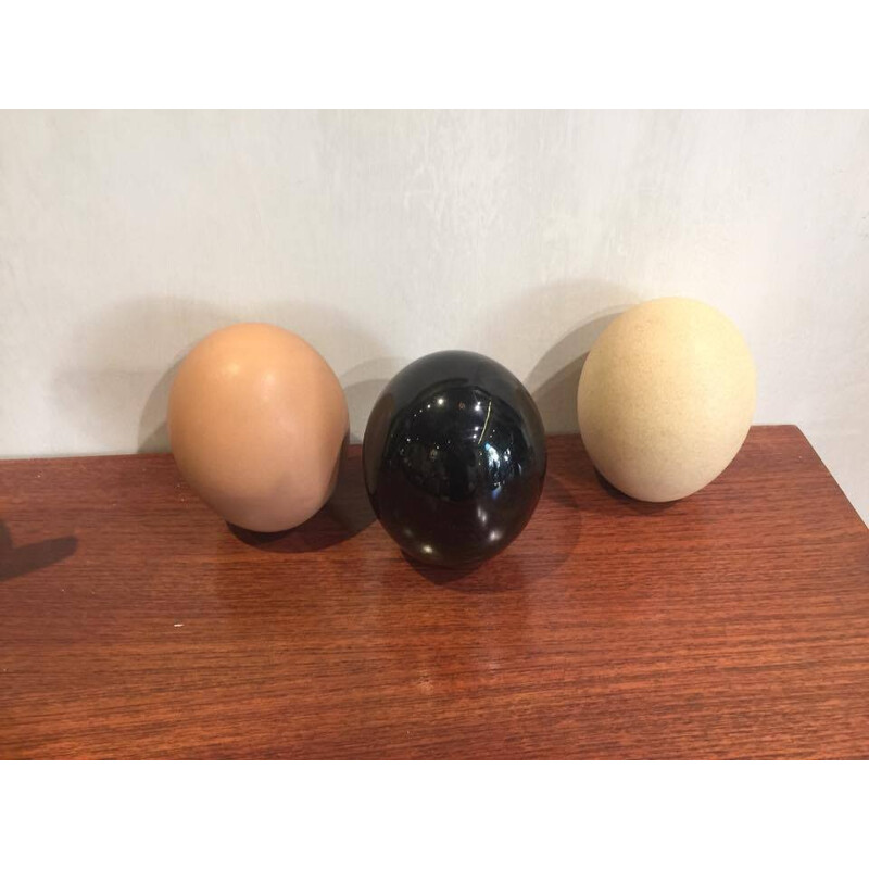 Ceramic vintage Eggs by Pol Chambost - 1970s