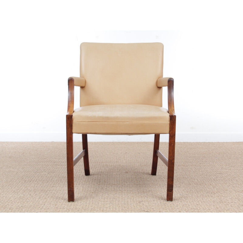 Scandinavische palissander fauteuil van Ole Wansher - 1940