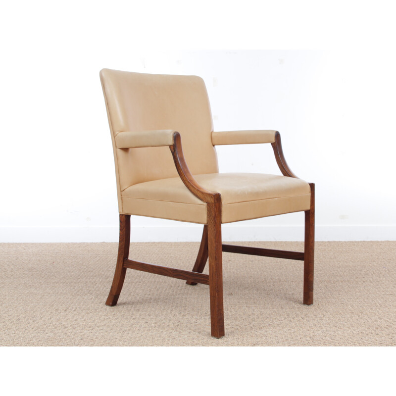 Scandinavische palissander fauteuil van Ole Wansher - 1940