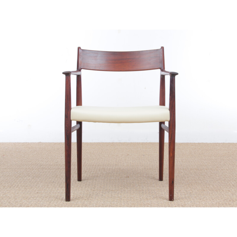 Scandinavian rosewood vintage amchair by Arne Vodder for Sibast - 1960s