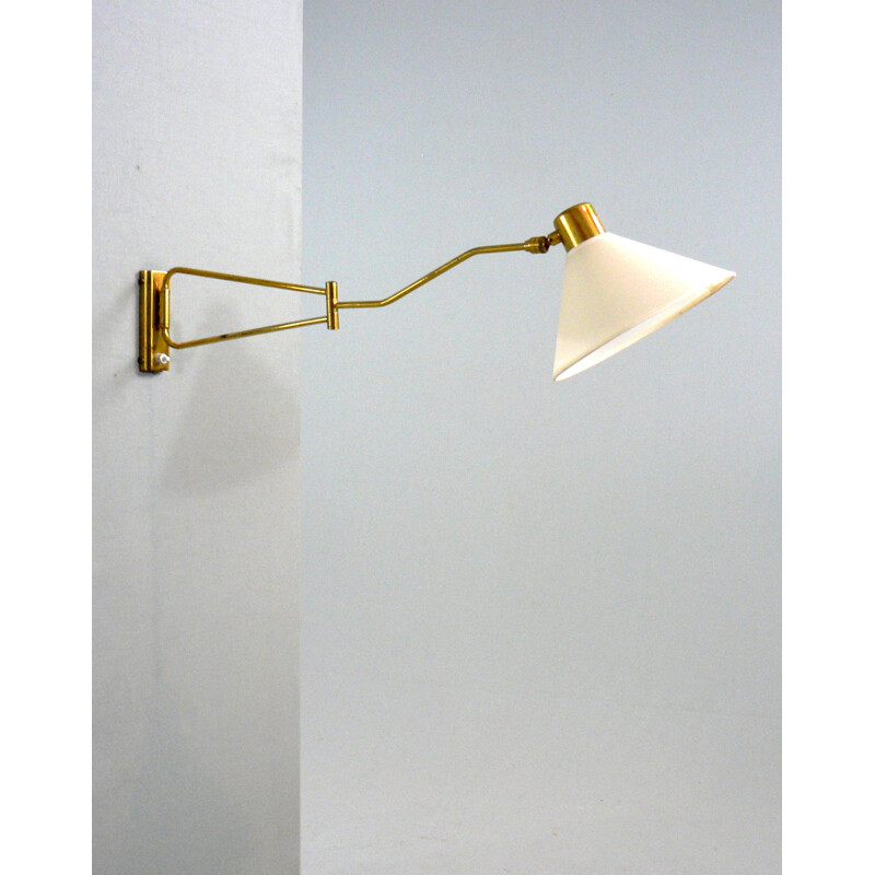 A double-arm wall lamp by René Mathieu for Lunel - 1950s