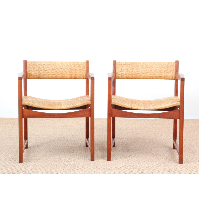 Paire de fauteuils vintage scandinaves de Pete Hvidt et Orla Mølgaard-Nielsen - 1950 
