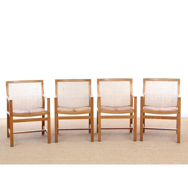 Suite of 4 Scandinavian vintage armchairs by Rud Thygesen & Johnny Sørensen - 1950s  