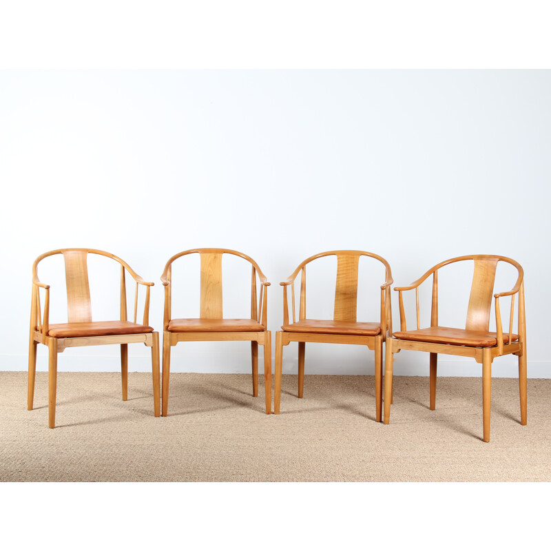 Suite of 4 chairs, China chair by Hans Wegner - 1970s