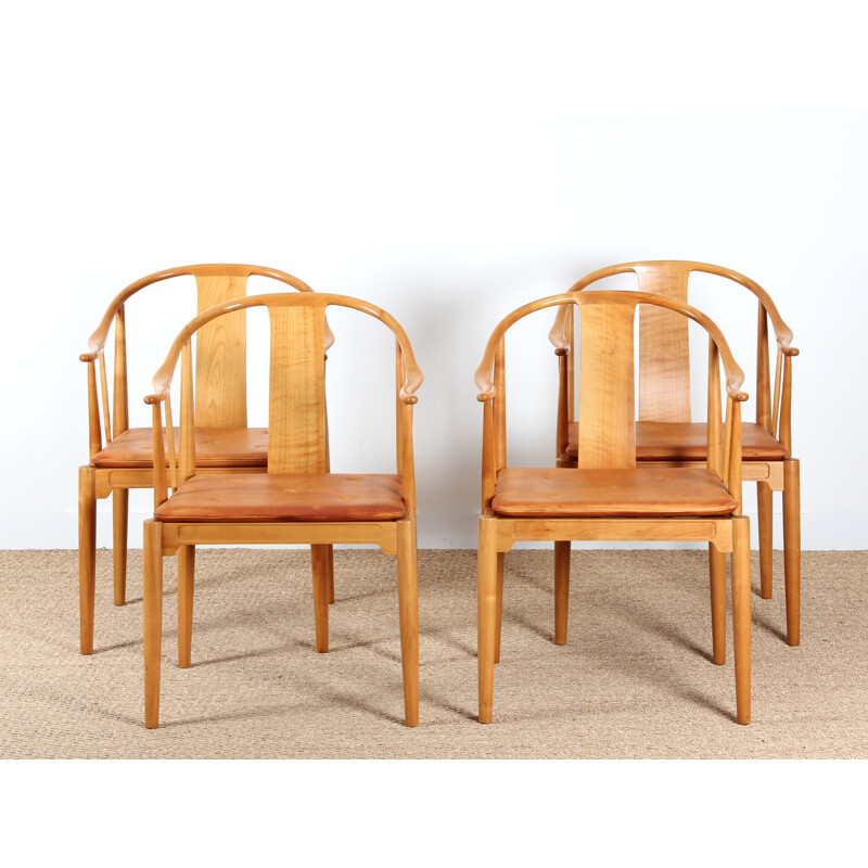 Suite de 4 chaises vintage China Chair d'Hans Wegner - 1970