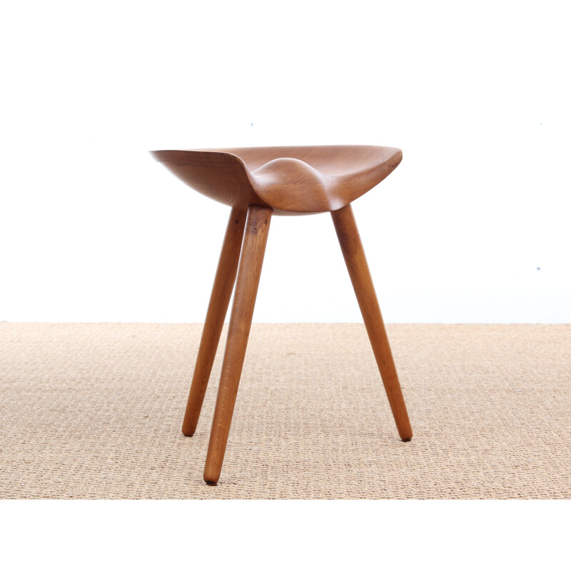 Danish stool in oak model "ML42" by Mogen Lassen - 1940s