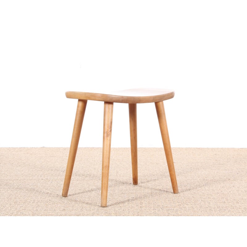 Vintage stool in beechwood model "Palle" by Yngve Ekström - 1950s 