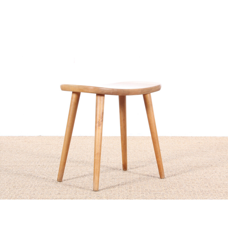 Vintage stool in beechwood model "Palle" by Yngve Ekström - 1950s 