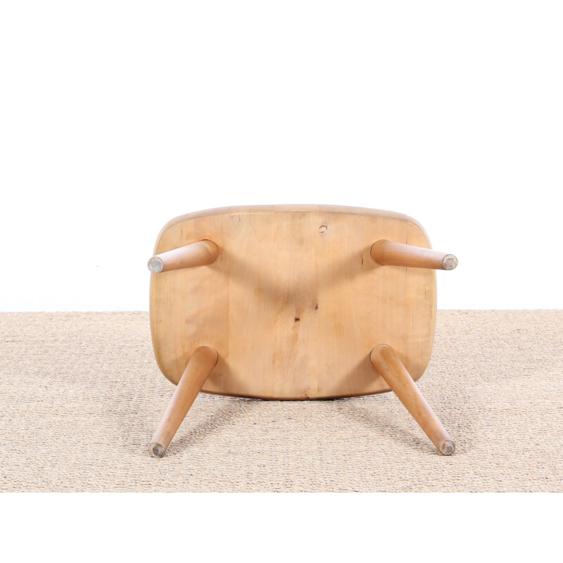 Vintage stool in beechwood model "Palle" by Yngve Ekström - 1950s 