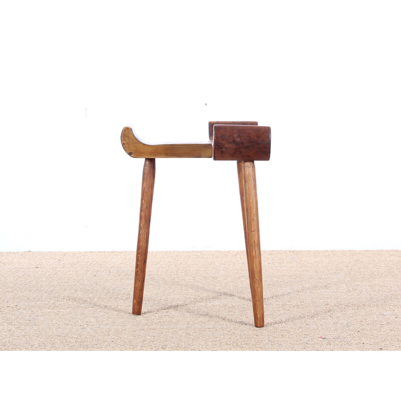 Danish tripod stool in oak - 1940