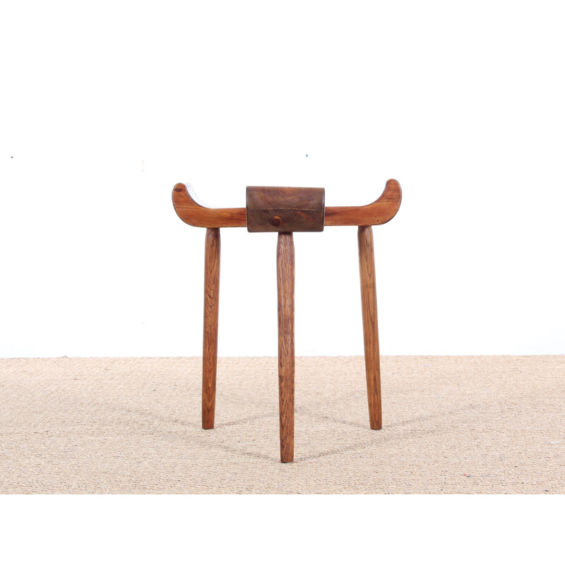 Danish tripod stool in oak - 1940