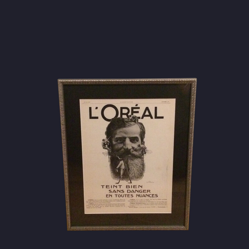 Old advertising framed by a professional - 1930s