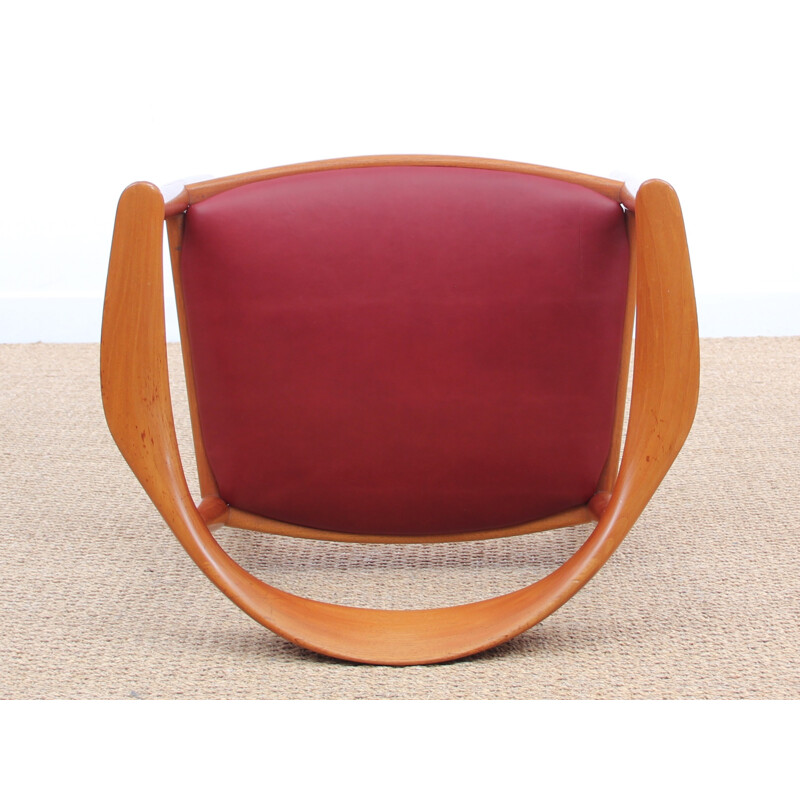 Vintage Cow Horn chair in solid Mahogany by Hans Wegner for Johannes Hansen - 1960s