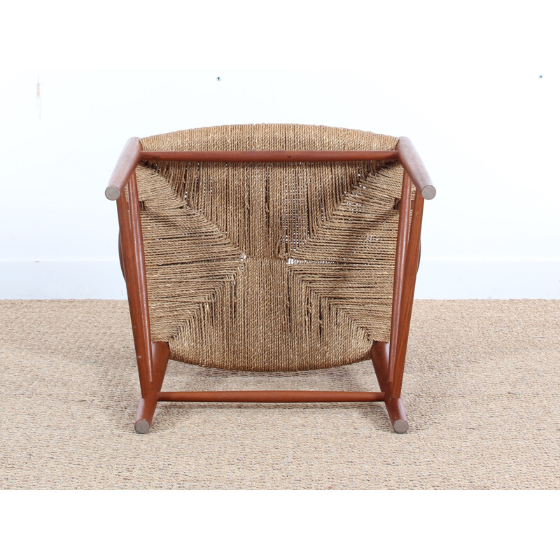 Pair of Scandinavian teak armchairs model 317 by Peter Hvidt & Orla Mølgaard Nielsen for Søborg Møbelfabrik en 1950s