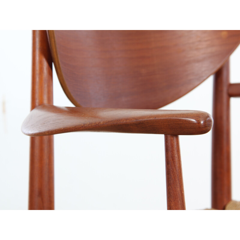 Pair of Scandinavian teak armchairs model 317 by Peter Hvidt & Orla Mølgaard Nielsen for Søborg Møbelfabrik en 1950s