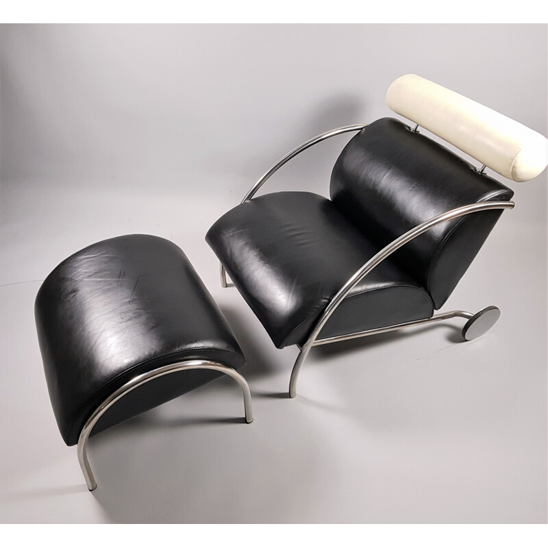 Peter Malys Zyklus vintage armchair and its ottoman for Cor - 1980s