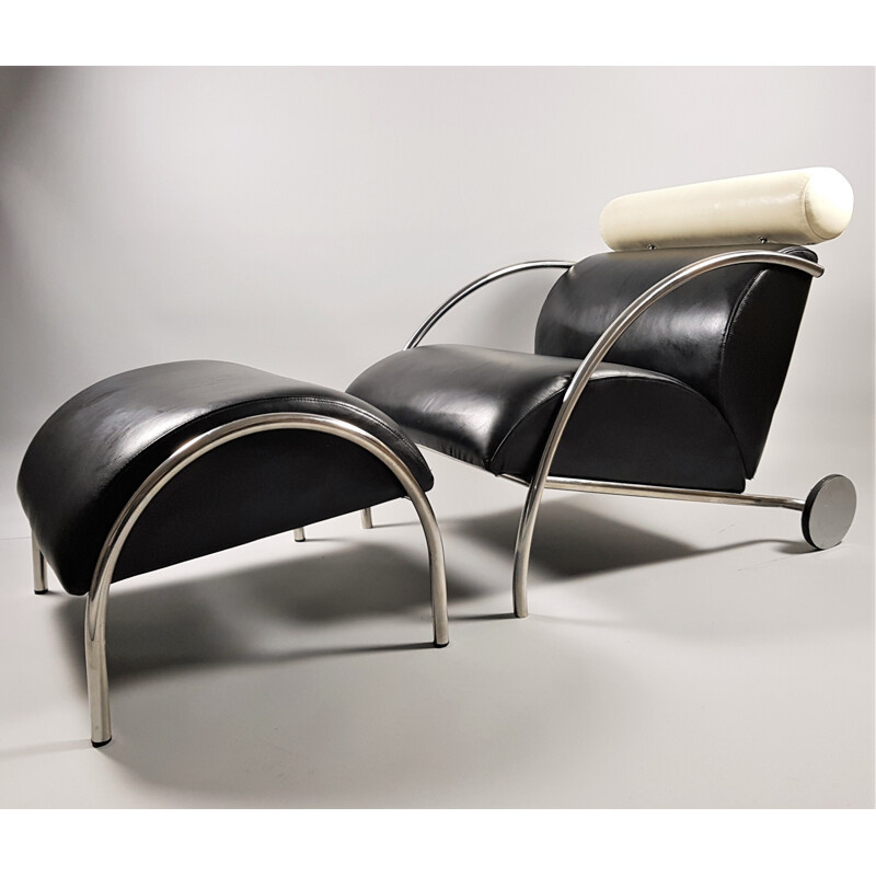 Peter Malys Zyklus vintage armchair and its ottoman for Cor - 1980s