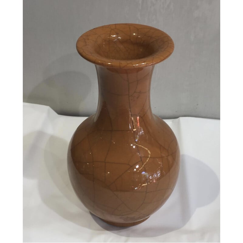 Vase vintage en céramique par Pol Chambost - 1970