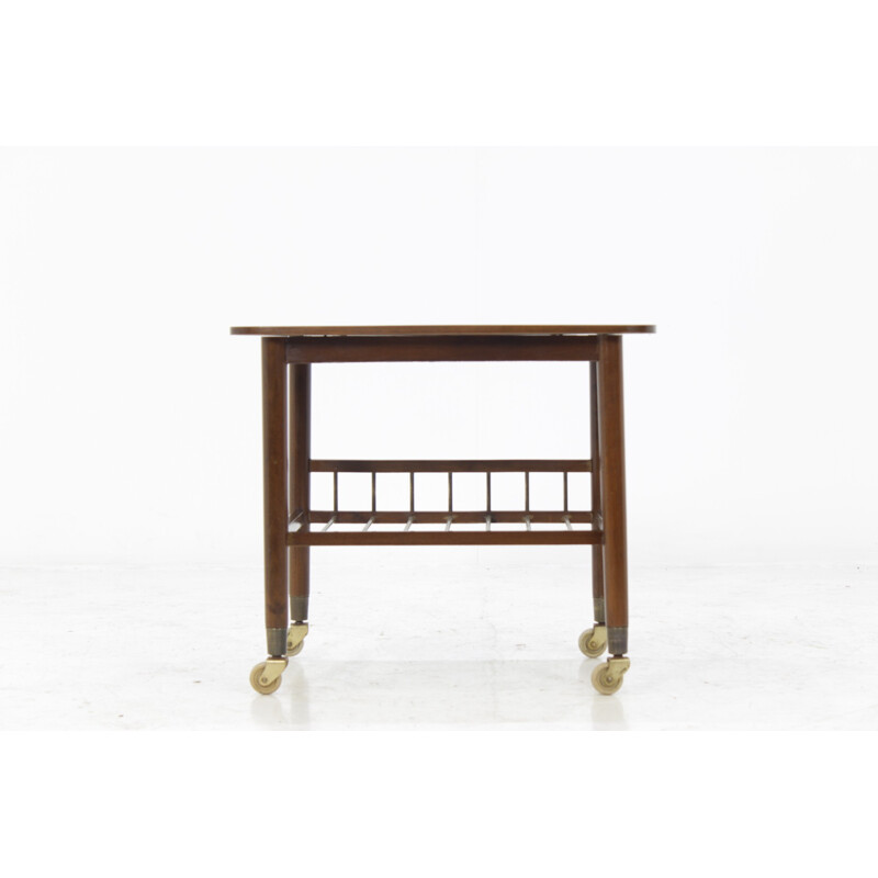 Vintage scandinavian teak bar trolley - 1960s