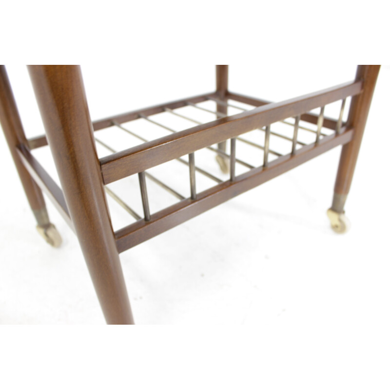 Vintage scandinavian teak bar trolley - 1960s