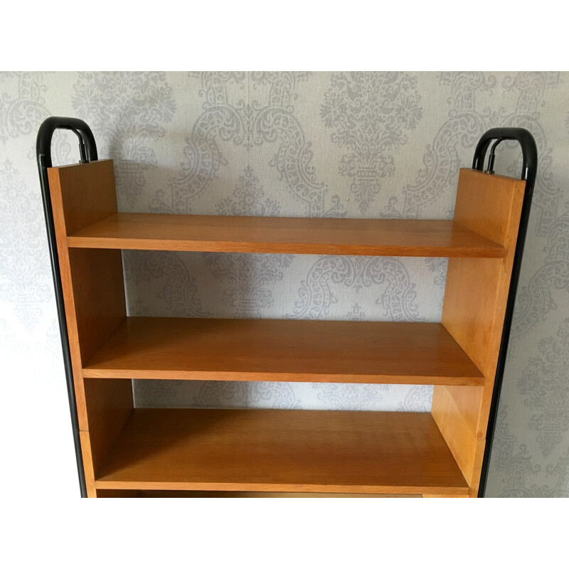 Vintage bookcase Mobilor in oakwood - 1950s