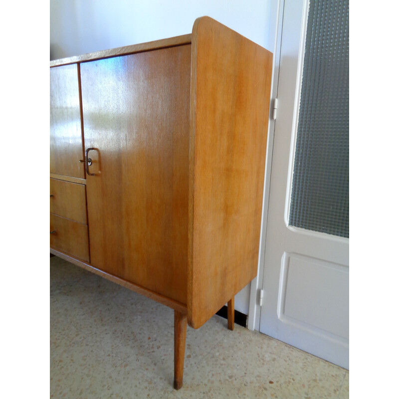 French vintage secretary with compass legs - 1950s